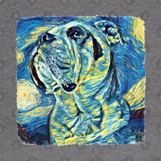 Weird BullDog Van Gogh Style by todos